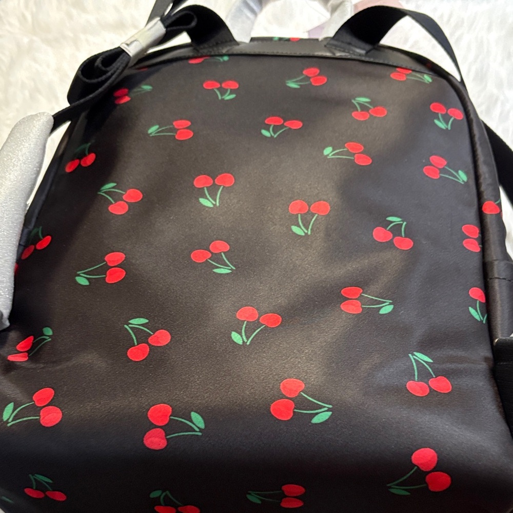 Kate Spade Black Backpack with Red Cherry Design - Picture 4 of 4